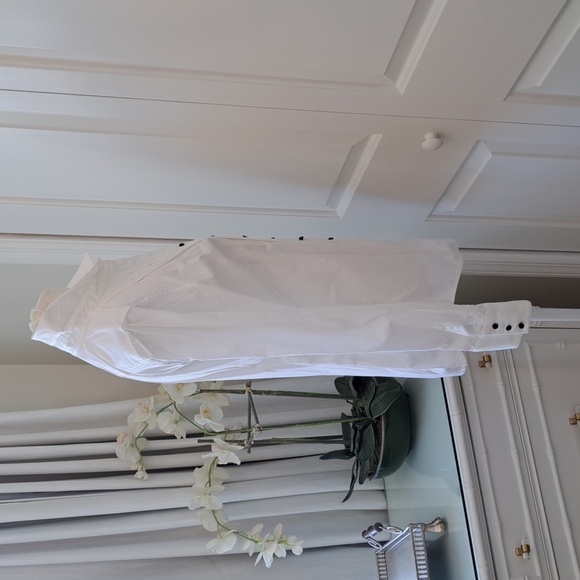 NWOT Banana Republic Womens White Tuxedo Long Sleeve Button Down Shirt S-6 - Picture 6 of 9